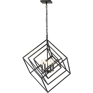 Euclid - 4 Light Chandelier In Contemporary Style-31.5 Inches Tall and 29.5 Inches Wide - 1096970
