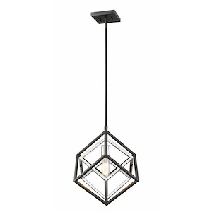 Euclid - 1 Light Mini Pendant In Contemporary Style-12.5 Inches Tall and 12 Inches Wide - 1093796