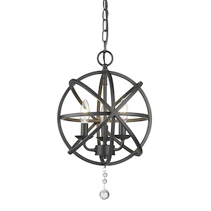 Tull - 3 Light Chandelier in Transitional Style - 12 Inches Wide by 17 Inches High