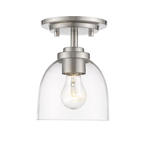 Ashton - 1 Light Flush Mount in Fusion Style - 6 Inches Wide by 7.25 Inches High