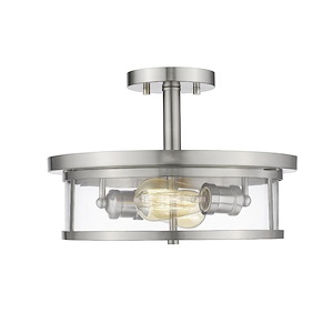 Savannah - 2 Light Semi-Flush Mount in Transitional; Style - 13.75 Inches Wide by 9.75 Inches High - 747002