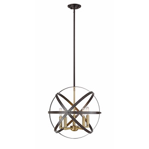 Cavallo - 5 Light Pendant in Transitional; Style - 18 Inches Wide by 17.5 Inches High