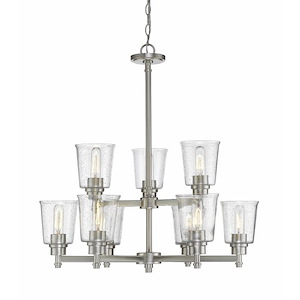 Bohin - 9 Light Chandelier in Fusion Style - 28 Inches Wide by 29 Inches High