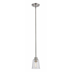 Bohin - 1 Light Mini Pendant in Art Moderne Style - 5 Inches Wide by 6.75 Inches High