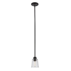 Bohin - 1 Light Mini Pendant in Art Moderne Style - 5 Inches Wide by 6.75 Inches High - 746983