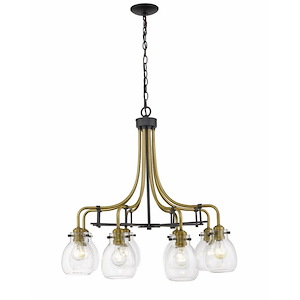 Kraken - 8 Light Chandelier in Industrial Style - 28 Inches Wide by 28 Inches High
