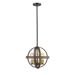 Kirkland - 3 Light Pendant in Restoration Style - 14 Inches Wide by 13.75 Inches High - 856824