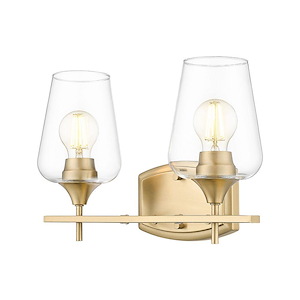 Joliet - 2 Light Bath Vanity-9.5 Inch Tall and 15 Inch Wide - 1397074