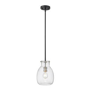 Bella - 1 Light Mini Pendant in Craftsman Industrial Style - 8 Inches Wide by 11 Inches High - 1222873