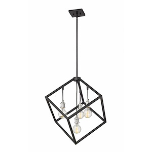 Vertical - 4 Light Pendant in Electric Style - 24 Inches Wide by 25.75 Inches High