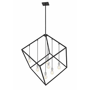 Vertical - 7 Light Pendant in Linear Style - 44 Inches Wide by 47 Inches High - 937970