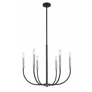 Haylie - 6 Light Chandelier in Electric Style - 26 Inches Wide by 106.25 Inches High - 1222389