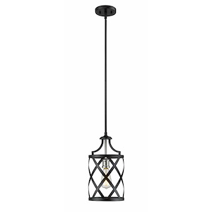 Malcalester - 1 Light Mini Pendant in Restoration Style - 8 Inches Wide by 99 Inches High