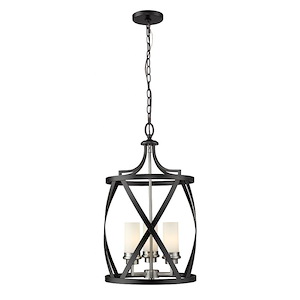 Malcalester - 3 Light Pendant in Restoration Style - 14 Inches Wide by 24.75 Inches High