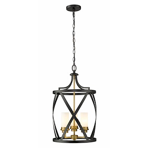 Malcalester - 3 Light Pendant in Restoration Style - 14 Inches Wide by 24.75 Inches High