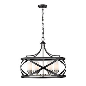 Malcalester - 6 Light Pendant in Restoration Style - 24 Inches Wide by 21.5 Inches High
