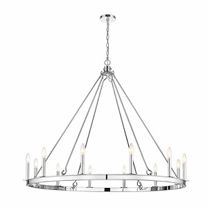 Barclay - 12 Light Chandelier-39 Inches Tall and 48 Inches Wide