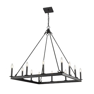 Barclay - 12 Light Chandelier in Linear Style - 34 Inches Wide by 38.75 Inches High