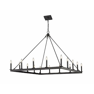 Barclay - 16 Light Chandelier in Linear Style - 45 Inches Wide by 41 Inches High