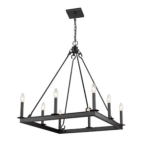Barclay - 8 Light Chandelier in Metropolitan Style - 26 Inches Wide by 31.5 Inches High