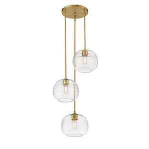 Harmony - 3 Light Pendant in Urban Style - 20 Inches Wide by 30 Inches High