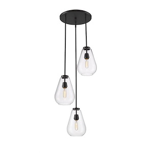 Ayra - 3 Light Chandelier In Coastal Style-11.75 Inches Tall and 18 Inches Wide
