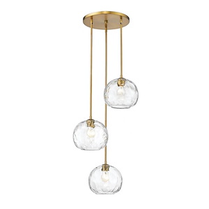 Chloe - 3 Light Pendant in Urban Style - 20 Inches Wide by 30 Inches High