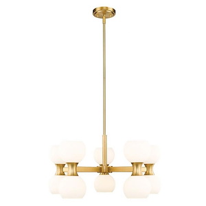 Artemis - 10 Light Chandelier In Mid-Century Modern Style-12.75 Inches Tall and 25 Inches Wide - 1298320