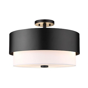 Counterpoint - 3 Light Semi-Flush Mount In Modern Style-12.25 Inches Tall and 18 Inches Wide - 1298340