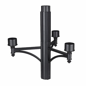 Accessory - 4 Light Outdoor Post with Hardware-25.75 Inches Tall and 22.75 Inches Wide