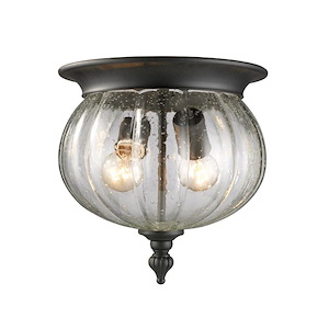 Belmont - 2 Light Outdoor Flush Mount in Seaside Style - 10 Inches Wide by 9.75 Inches High