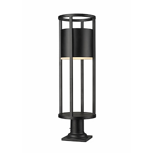Luca - 11W 1 LED Outdoor Pier Mount Light with Square Base In Modern Style-29.75 Inches Tall and 9.25 Inches Wide - 1283237