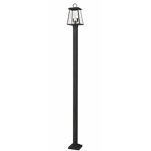 Broughton - 2 Light Outdoor Post Mount Light In Craftsman Style-112.5 Inches Tall and 10.25 Inches Wide