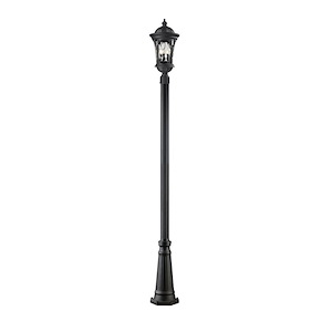Doma - 3 Light Outdoor Post Mount Lantern in Gothic Style - 14 Inches Wide by 121 Inches High - 382939