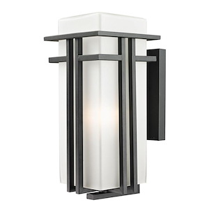 Abbey - 1 Light Outdoor Wall Mount in Art Deco Style - 7.75 Inches Wide by 17 Inches High