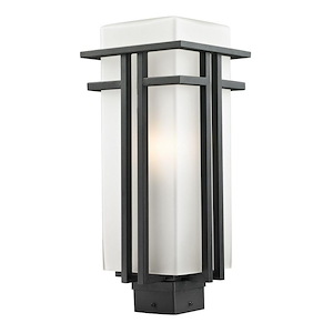 Abbey - 1 Light Outdoor Post Mount Lantern in Art Deco Style - 7.75 Inches Wide by 19.25 Inches High - 402301