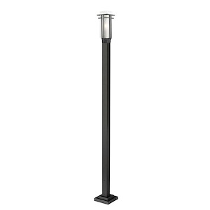Abbey - 1 Light Outdoor Post Mount Lantern in Art Deco Style - 9.25 Inches Wide by 110.75 Inches High