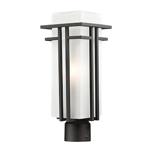 Abbey - 1 Light Outdoor Post Mount Lantern in Gothic Style - 6.63 Inches Wide by 17.25 Inches High