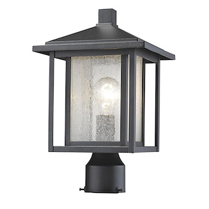 Aspen - 1 Light Outdoor Square Pier Mount Lantern in Urban Style - 9 Inches Wide by 16 Inches High - 550102