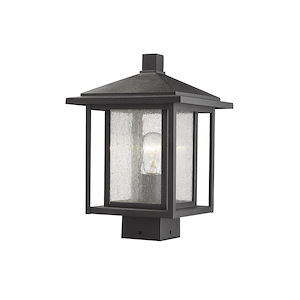 Aspen - 1 Light Outdoor Post Mount Lantern in Urban Style - 9 Inches Wide by 13.27 Inches High