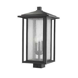 Aspen - 3 Light Outdoor Post Mount Lantern in Urban Style - 11 Inches Wide by 22.44 Inches High - 689099