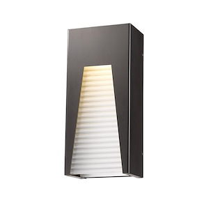 Millenial - 12W 1 LED Outdoor Wall Mount in Modern Style - 6 Inches Wide by 13.25 Inches High
