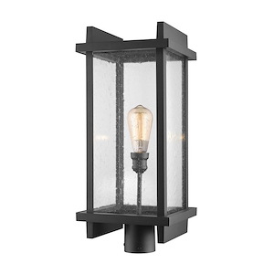 Fallow - 1 Light Outdoor Post Mount Lantern in Industrial Style - 10 Inches Wide by 23.38 Inches High