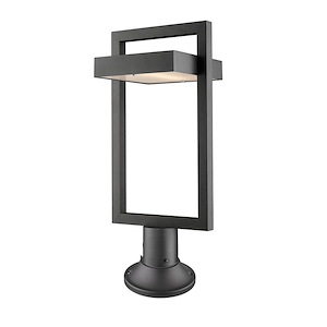 Luttrel - 12W 1 LED Outdoor Pier Mount Lantern in Contemporary Style - 10.5 Inches Wide by 23.75 Inches High - 689193