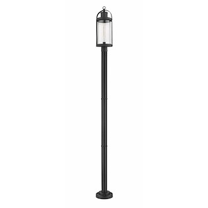 Roundhouse - 1 Light Outdoor Post Mount Lantern in Period Inspired Style - 9.25 Inches Wide by 98.5 Inches High