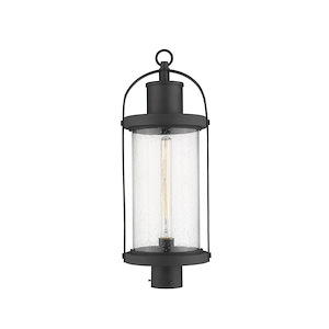 Roundhouse - 1 Light Outdoor Post Mount Lantern in Period Inspired Style - 9.25 Inches Wide by 25 Inches High
