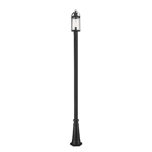 Roundhouse - 1 Light Outdoor Post Mount Lantern in Period Inspired Style - 12.5 Inches Wide by 114.25 Inches High