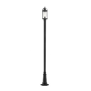 Roundhouse - 1 Light Outdoor Post Mount Lantern in Period Inspired Style - 12.5 Inches Wide by 114.25 Inches High
