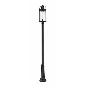 Roundhouse - 1 Light Outdoor Post Mount Lantern in Period Inspired Style - 23.5 Inches Wide by 125.75 Inches High