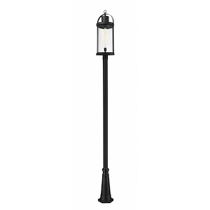 Roundhouse - 1 Light Outdoor Post Mount Lantern in Period Inspired Style - 12 Inches Wide by 125.25 Inches High